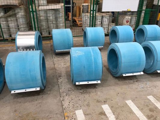 250K Pipeline Supports HD PIR Natural Gas Pipe Supports 100mm Insulation Thickness
