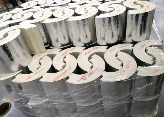 Fire Protection High Density Polyisocyanurate Insulation，HDPIR Pipe Shell with Integrating Edge