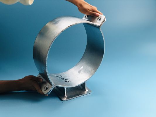 Anti Corrosion Galvanized Carbon Steel Pipe Clamp With Bending Type Ear Plates